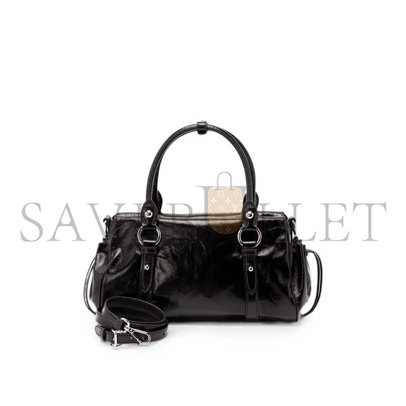 MIU MIU SMALL LEATHER BOWLING TOTE BAG 5BA336 (24*14*10.5cm)